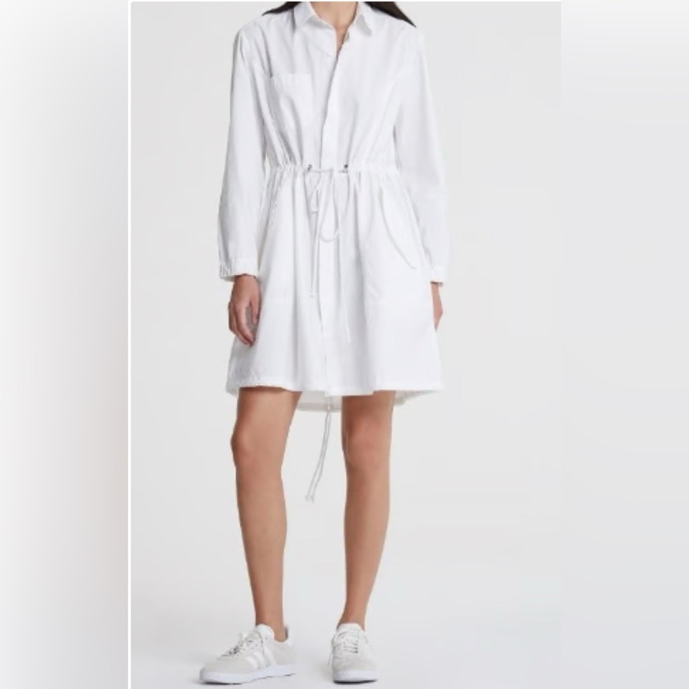 Adriano Goldschmied AG White Long Sleeve Jacket Shirt Dress 100% cotton Small